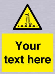 Custom warning artificial waterfall